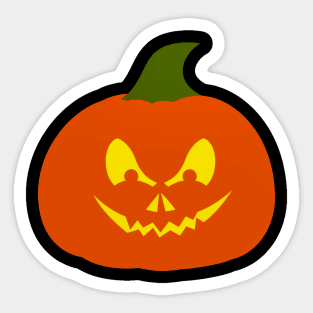 Halloween Cheerful Lively Friendly Pumpkin Face Sticker